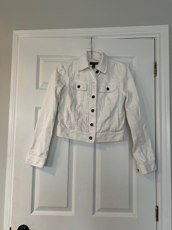 Ralph Lauren Jackets & Blazers - Ralph Lauren White Women's Denim Jacket with Button Front
